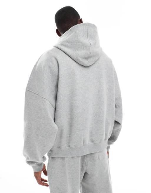 ASOS DESIGN essential extreme oversized hoodie in grey marl