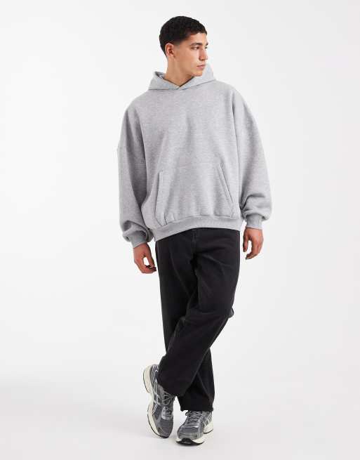 ASOS DESIGN essentials extreme oversized hoodie in heather gray, 2 of 5