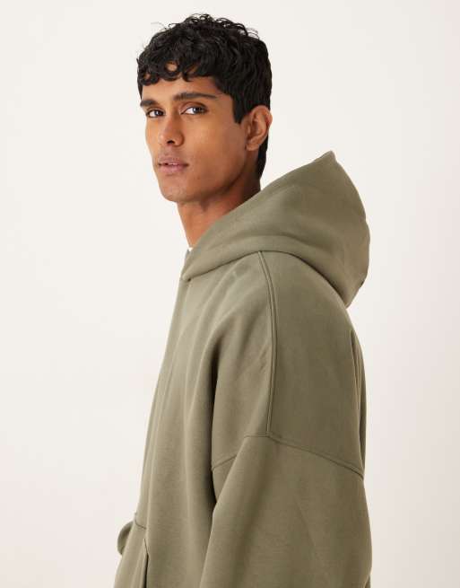 ASOS DESIGN essentials extreme oversized hoodie in khaki | ASOS