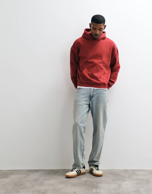 ASOS DESIGN essentials extreme oversized hoodie in Rosewood, 3 of 5