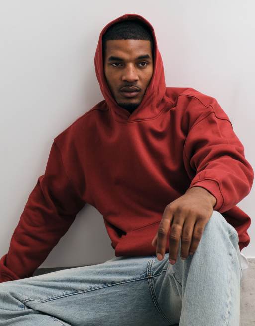 ASOS DESIGN essentials extreme oversized hoodie in Rosewood, 4 of 5