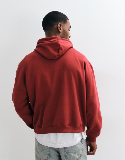 ASOS DESIGN essentials extreme oversized hoodie in Rosewood, 5 of 5