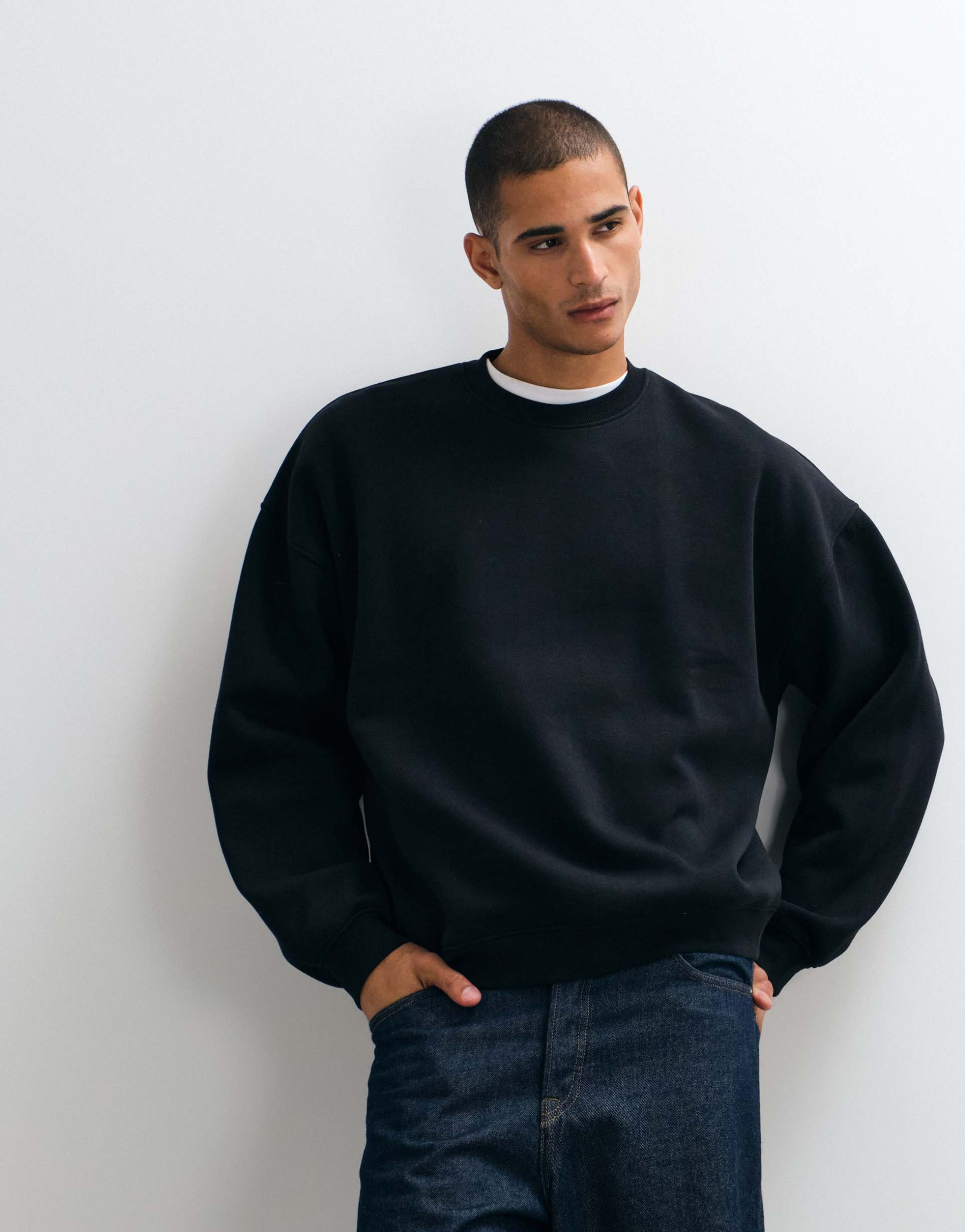 ASOS DESIGN essentials extreme oversized sweatshirt in black