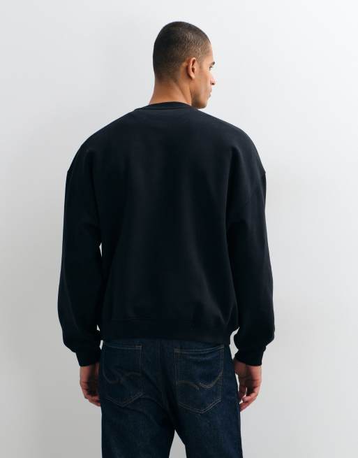 ASOS DESIGN essentials extreme oversized sweatshirt in black, 5 of 5