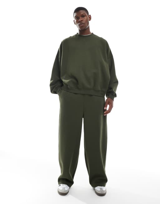 ASOS DESIGN essentials extreme oversized sweatshirt in khaki , 2 of 5