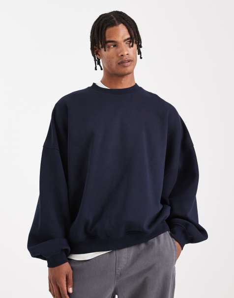 ASOS DESIGN essentials extreme oversized sweatshirt in navy - view 1