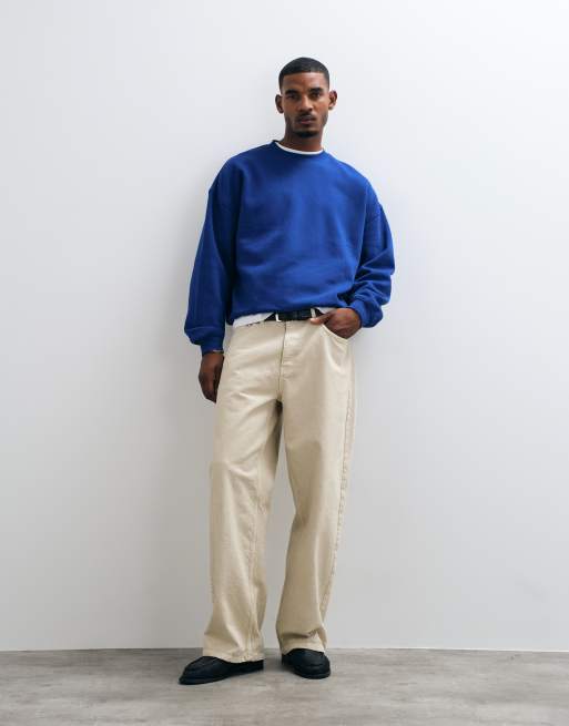 ASOS DESIGN essentials extreme oversized sweatshirt in sodalite blue, 4 of 5