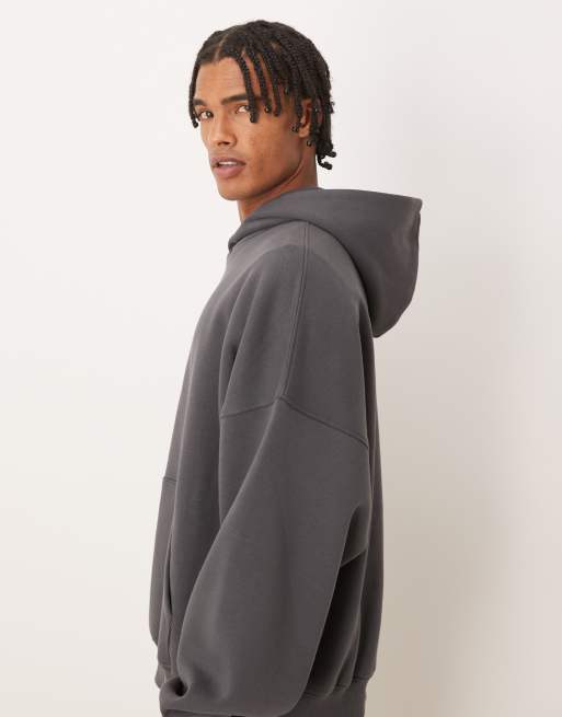 ASOS DESIGN – Essentials – Extremer Oversize-Kapuzenpullover in Grau , 4 von 5