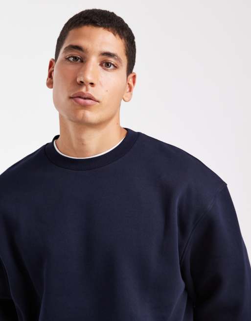 ASOS DESIGN - Essentials - Felpa blu navy , 5 di 5