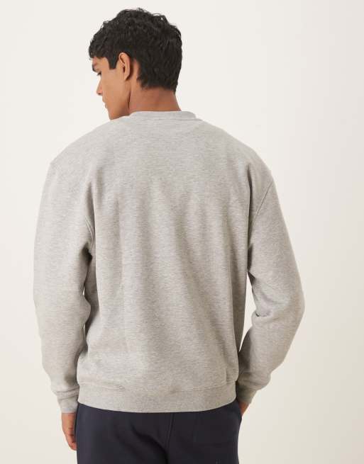 ASOS DESIGN - Essentials - Felpa comoda grigio mélange , 3 di 5