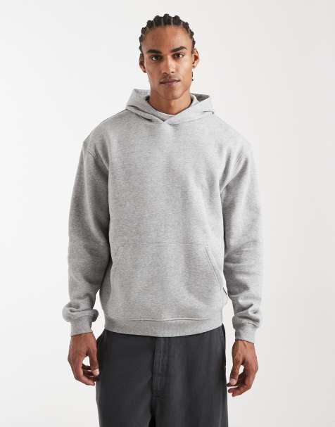 ASOS DESIGN - Essentials - Felpa con cappuccio comoda grigio mélange - view 1