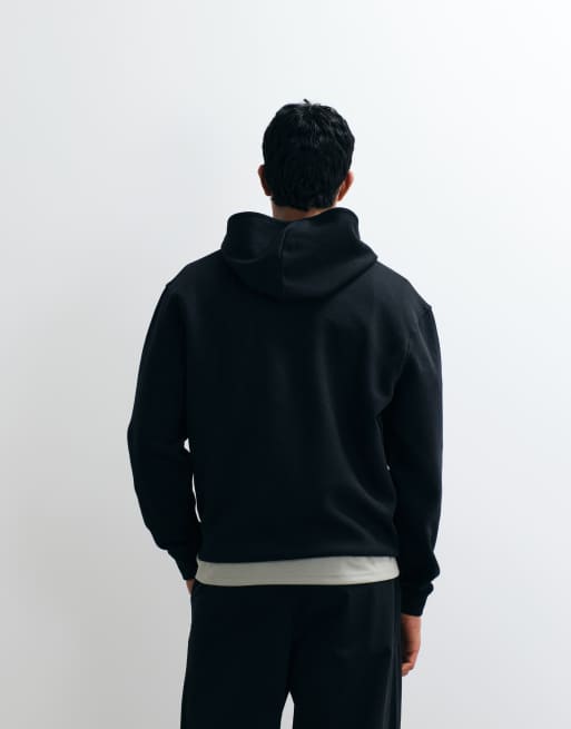 ASOS DESIGN - Essentials - Felpa con cappuccio nera comoda con zip, 5 di 5