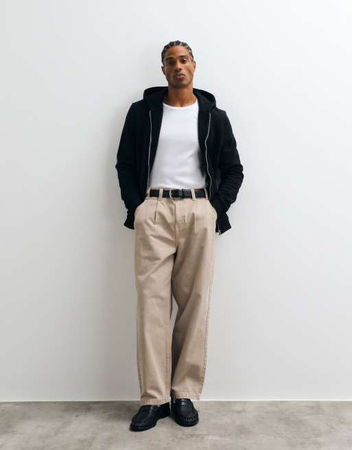 ASOS DESIGN - Essentials - Felpa con cappuccio nera con zip , 2 di 5
