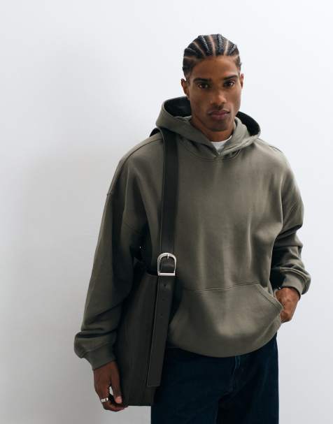 ASOS DESIGN - Essentials - Felpa con cappuccio super oversize kaki - view 1