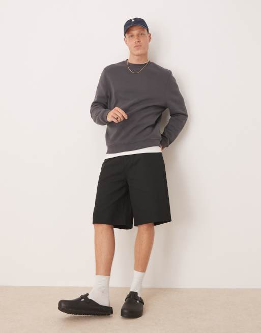 ASOS DESIGN - Essentials - Felpa grigio scuro , 3 di 4
