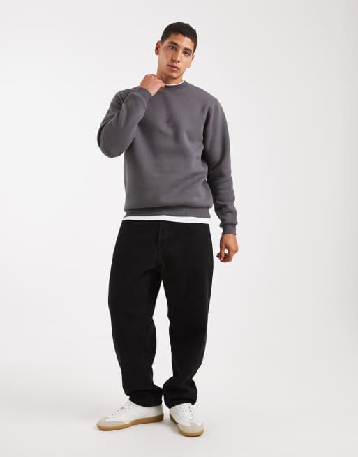 ASOS DESIGN - Essentials - Felpa grigio scuro, 2 di 5