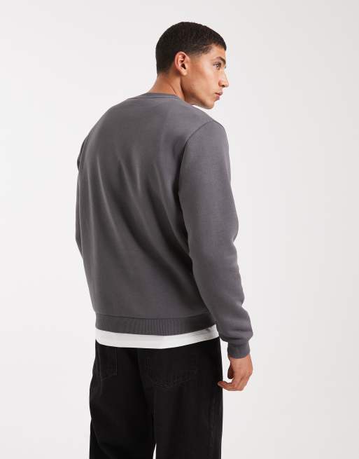ASOS DESIGN - Essentials - Felpa grigio scuro, 3 di 5