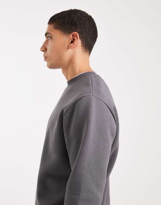 ASOS DESIGN - Essentials - Felpa grigio scuro, 5 di 5