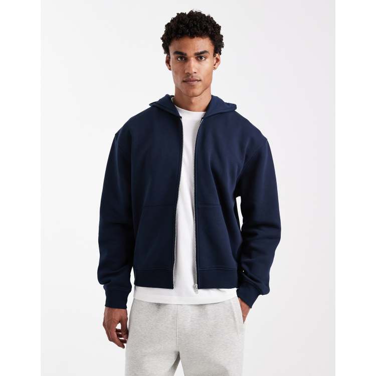 Generisch Felpa Con Cappuccio Uomo Pipistrello - Blu Navy, Taglia XL, 50% Cotone