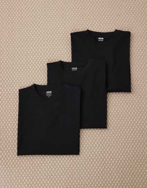 ASOS DESIGN – Essentials – Flerfärgade t-shirts i oversize, 3-pack - view 1