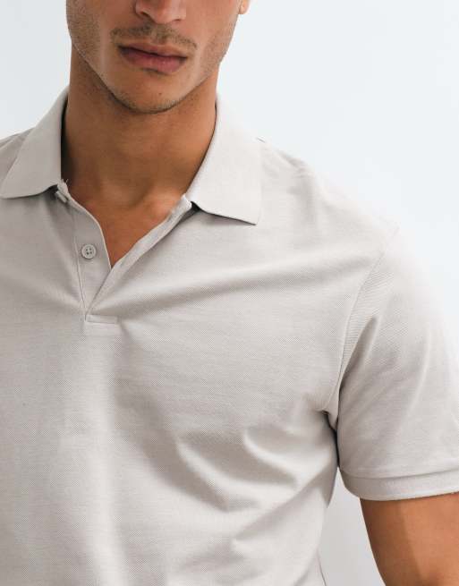 ASOS DESIGN – Essentials – Grå pikétröja i regular fit, 3 av 5