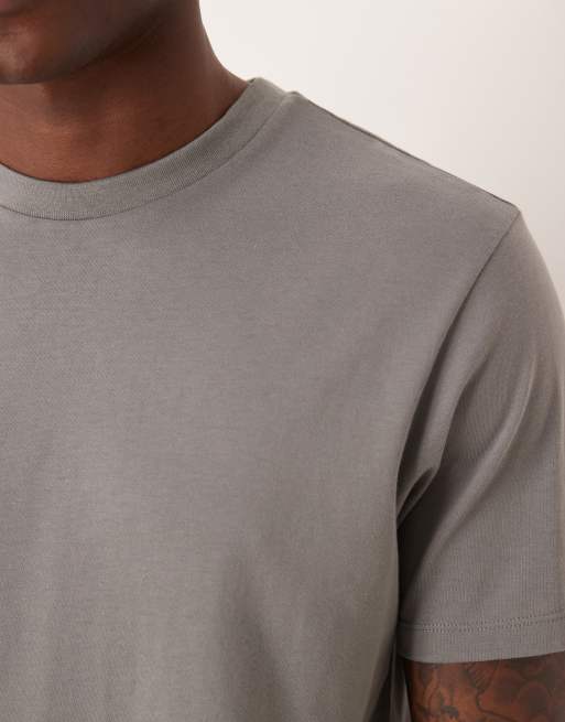 ASOS DESIGN – Essentials – Grå t-shirt i regular fit, 5 av 5