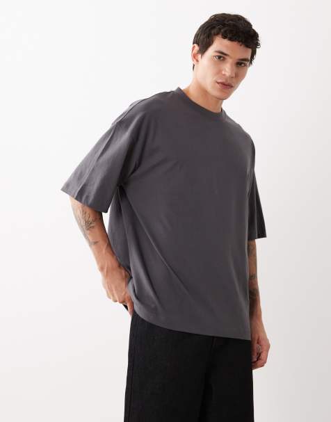 ASOS DESIGN Essentials – Grafitowy pudełkowy T-shirt oversize - view 1