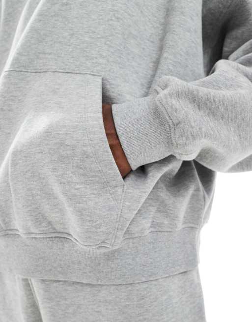 ASOS DESIGN – Essentials – Gråmelerad huvtröja i extra oversize , 3 av 5