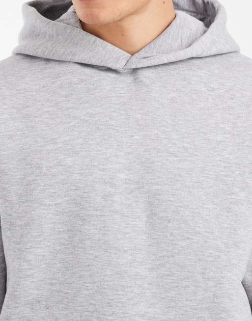 ASOS DESIGN – Essentials – Gråmelerad huvtröja, 5 av 5