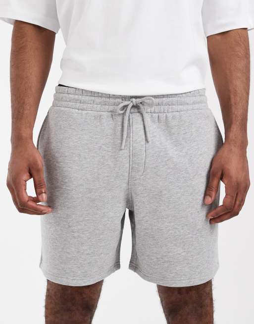 ASOS DESIGN - Essentials - Gråmelerede mellemlange jerseyshorts med oversized pasform, 5 af 5