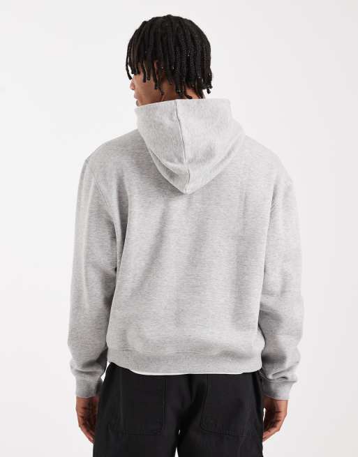 ASOS DESIGN essential boxy oversized hoodie in heather gray