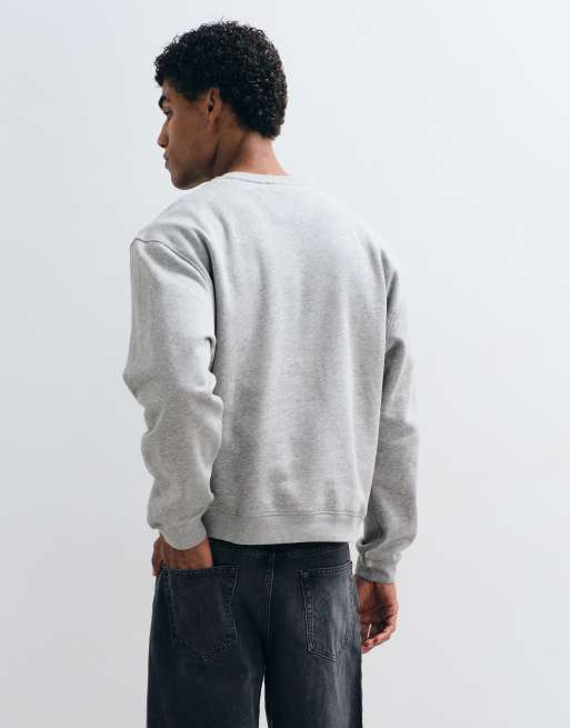 ASOS DESIGN - Essentials - Gråmeleret afslappet sweatshirt med firkantet pasform, 4 af 5