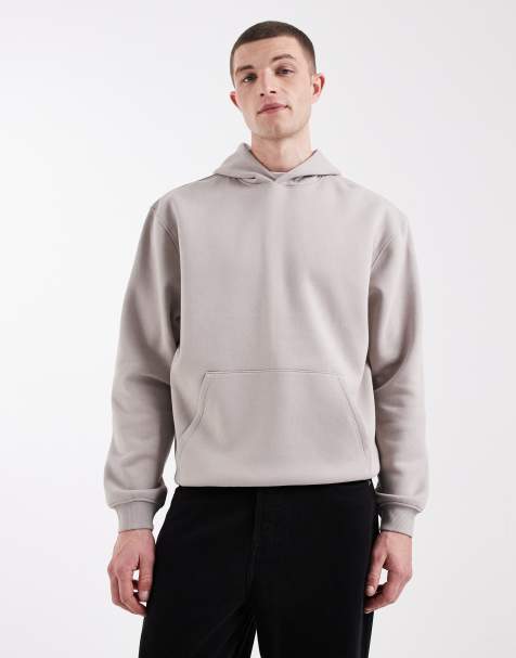 ASOS DESIGN - Essentials - Gråmeleret hættetrøje med afslappet pasform - view 1