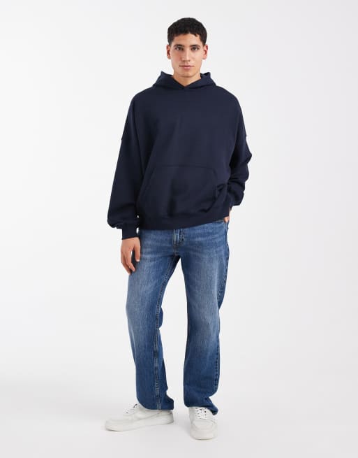 ASOS DESIGN – Essentials – Granatowa bluza z kapturem o fasonie extreme oversize , 2 z 5