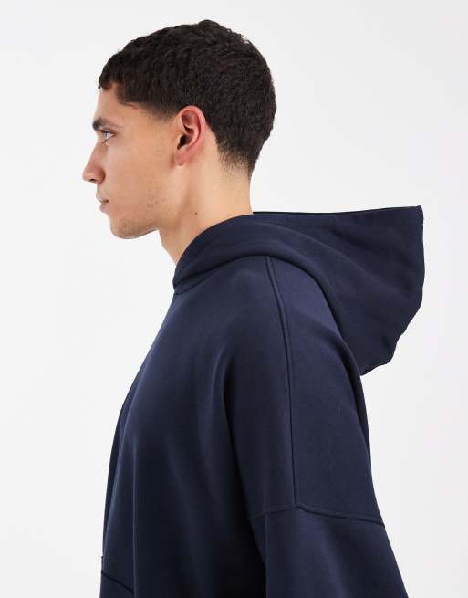 ASOS DESIGN – Essentials – Granatowa bluza z kapturem o fasonie extreme oversize , 4 z 5