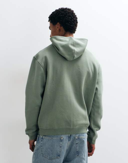 ASOS DESIGN – Essentials – Grön, avslappnad huvtröja med dragkedja, 5 av 5