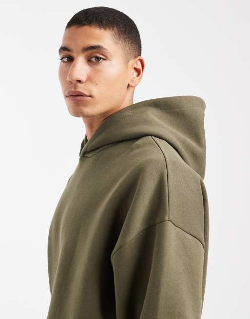 ASOS DESIGN – Essentials – Grön huvtröja i extra oversize, 5 av 5