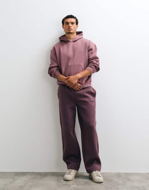 ASOS DESIGN essentials hoodie coupe carrée décontractée rose taupe, 2 de 5