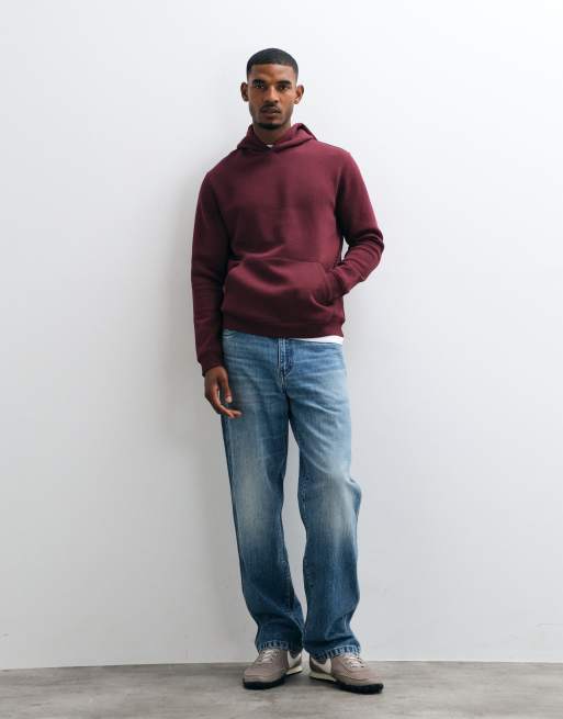 ASOS DESIGN essentials hoodie in burgundy, 4 of 5