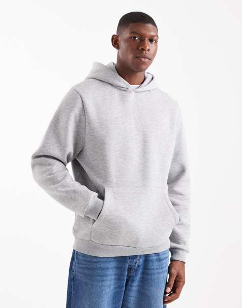 ASOS DESIGN essentials hoodie in grey marl - view 1