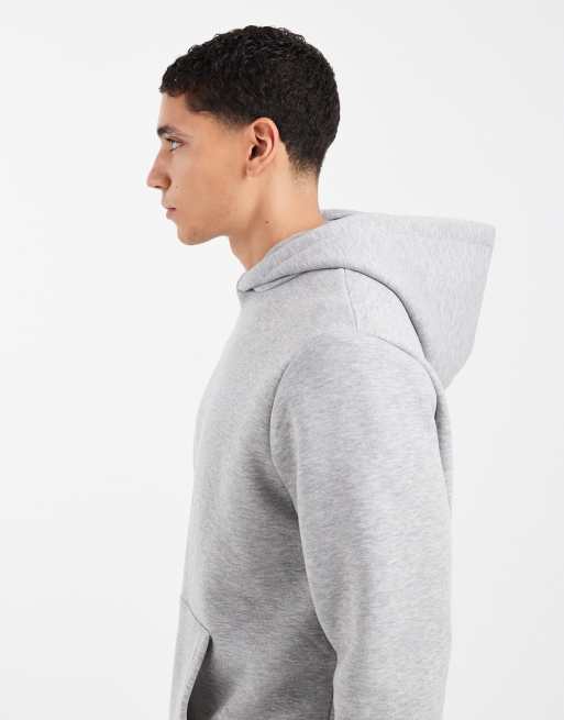 ASOS DESIGN essentials hoodie in grey marl, 4 of 5