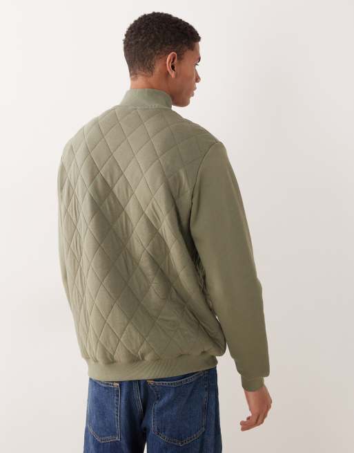 ASOS DESIGN - Essentials - Jack met rits en opstaande boord in donkergroen , 3 van 5