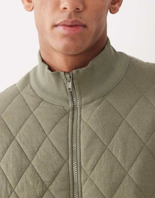 ASOS DESIGN - Essentials - Jack met rits en opstaande boord in donkergroen , 5 van 5