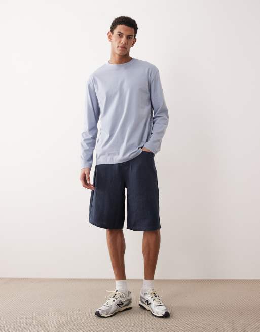 ASOS DESIGN Essentials – Jasnoniebieski luźny T-shirt z długimi rękawami, 2 z 5