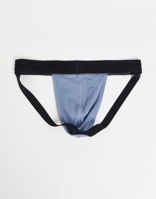 ASOS DESIGN – Essentials – Jockstrap mit kontrastierendem Bund in Schwarz mit Prägung , 2 von 4