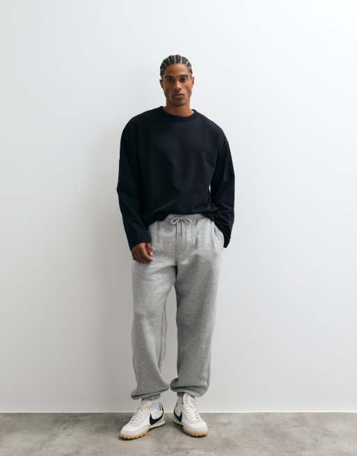 ASOS DESIGN essentials jogger con puños en gris jaspeado - gris, 2 de 5
