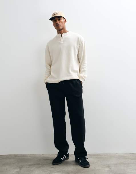 ASOS DESIGN Essentials Jogger mit geradem Schnitt in Schwarz - view 1