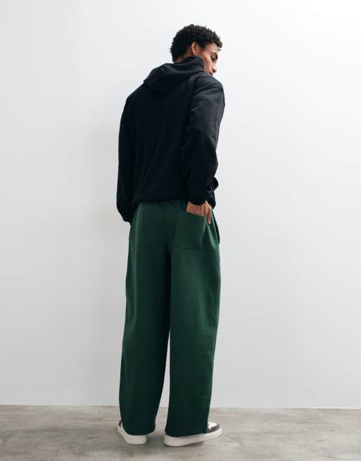 ASOS DESIGN essentials jogger oversize a palloncino verde scuro, 3 di 9