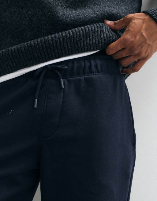 ASOS DESIGN essentials joggers con fondo elasticizzato blu navy, 4 di 5