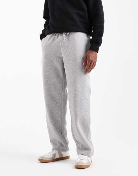 ASOS DESIGN - Essentials - Joggingbroek met rechte pijpen in gemêleerd grijs - view 1